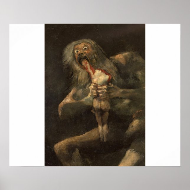 Poster Saturno devorando a su hijo francisco de goya (Frente)