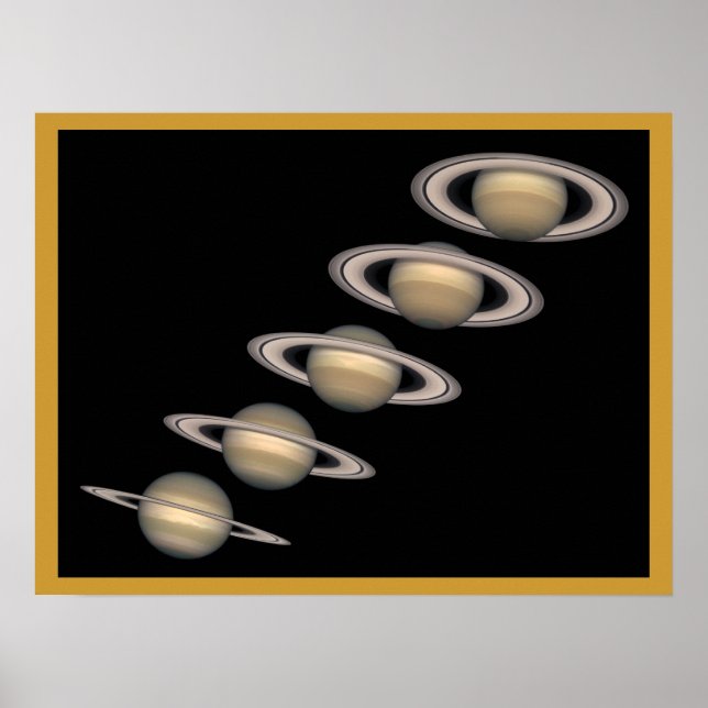 Poster Saturno e anéis (Frente)