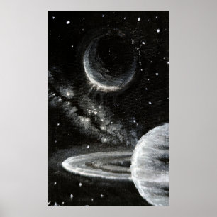 Poster Saturno e Enceladus