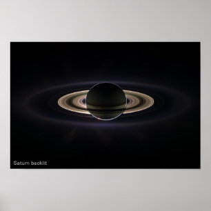 Poster Saturno iluminado