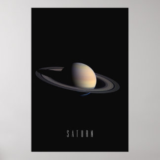 Poster Saturno - O Gigante Anel e Joia do Nosso Solar S