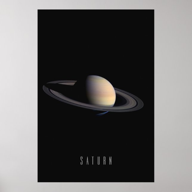 Poster Saturno - O Gigante Anel e Joia do Nosso Solar S (Frente)