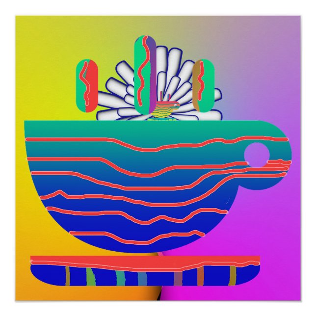 Pôster Saucer da Taça Rainbow (Frente)