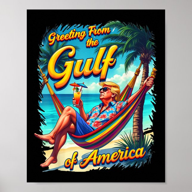 Poster Saudação Calma Do Golfo Da América Patrio (Frente)
