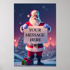 Poster Saudação de Natal Personalizada: Papais noeis Espe