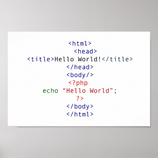 Pôster Saudação do Geek php (Frente)