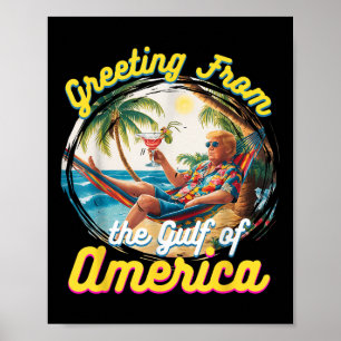 Poster Saudação Do Trump Da América Do Golfo Dos Eua