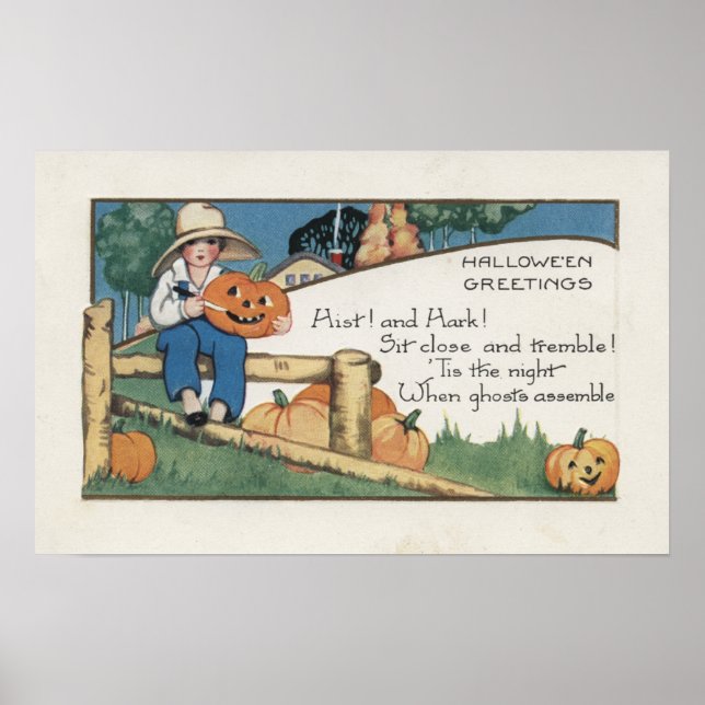 Pôster Saudação HalloweenHist e Hark (Frente)