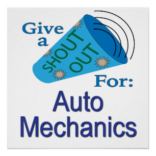 Pôster Saudação para Mecânicos de Automóveis