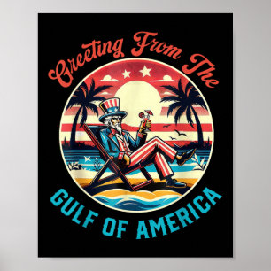 Poster Saudação Retroativa Do Trump Da América Do Golfo D