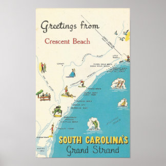 Poster Saudações da Grande Estrada de Crescent Beach