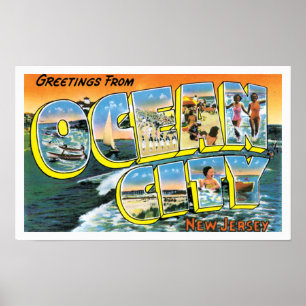 Pôster Saudações Da Ocean City, NJ