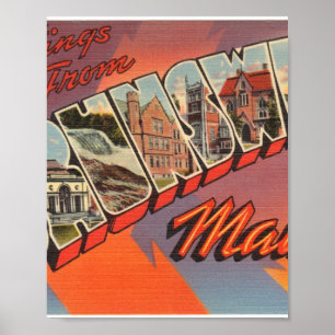 Poster Saudações de Brunswick, Maine