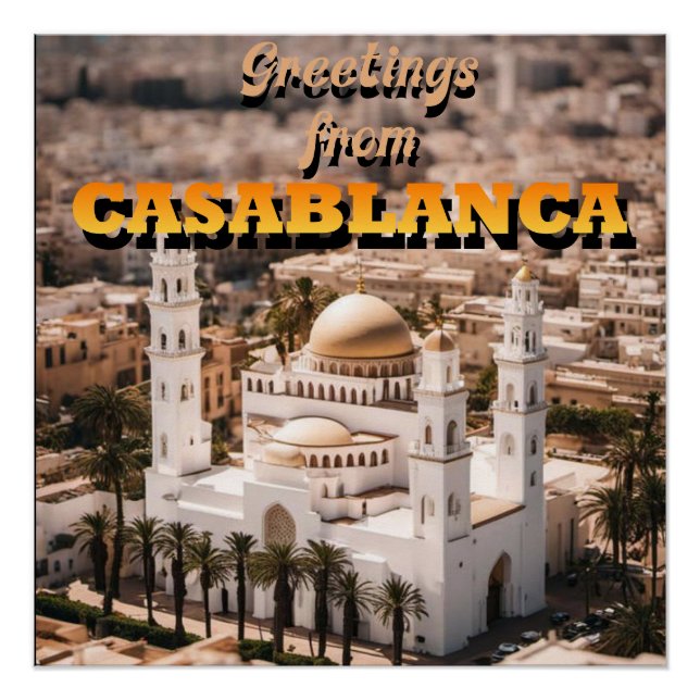 Pôster Saudações de CASABLANCA (Frente)