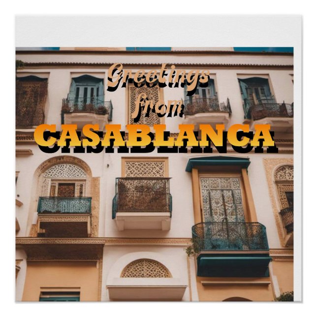 Pôster Saudações de CASABLANCA (Frente)