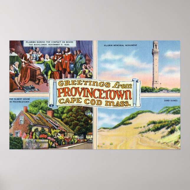 Poster Saudações de com Cenas Cênicas (Frente)