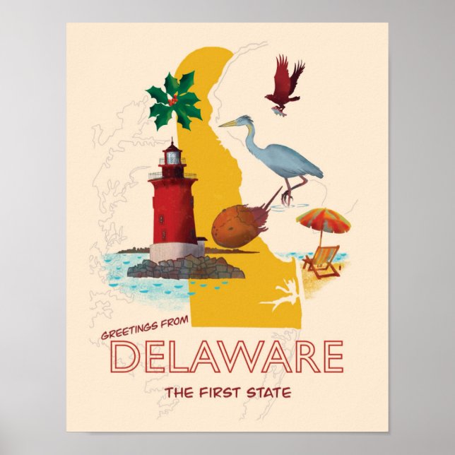 Poster Saudações de Delaware (Frente)