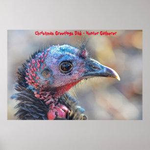 Poster Saudações de Natal Pai Caçador Coletor