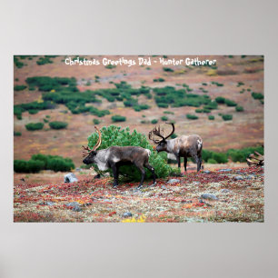 Poster Saudações de Natal Pai Caçador Coletor