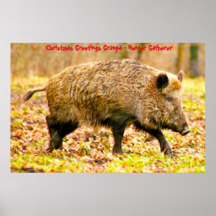 Poster Saudações de Natal Vô Hunter Gatherer