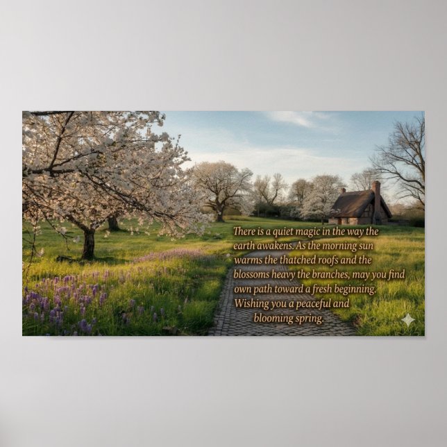 Poster Saudações de Primavera (Frente)
