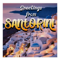 Saudações de Santorini
