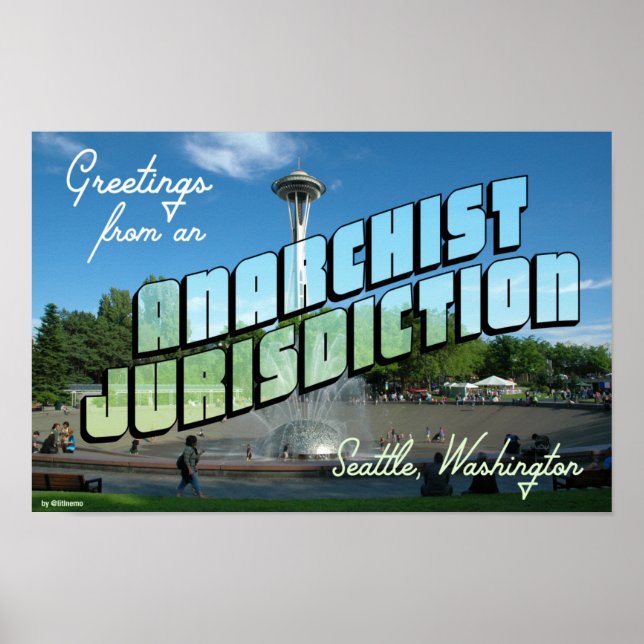 Poster Saudações do Anarquista Seattle! (Frente)