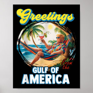 Poster Saudações Do Golfo Da América