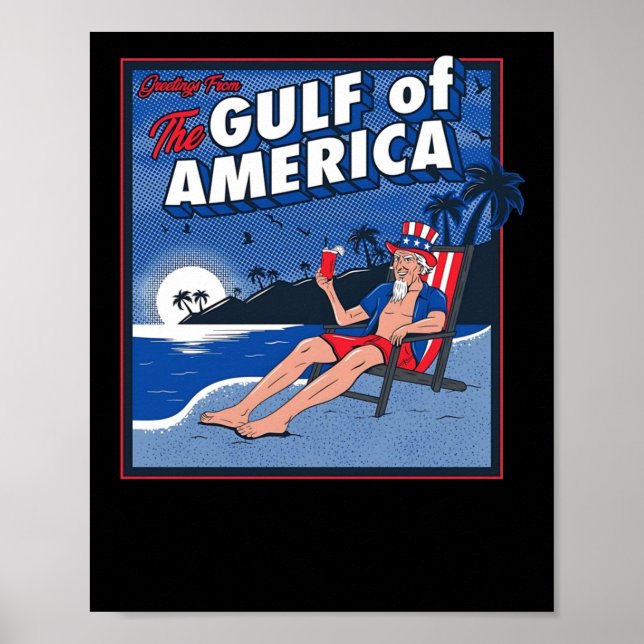 Poster Saudações Do Golfo Da América Do Norte (Frente)