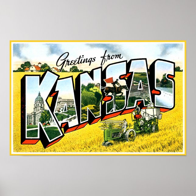 Pôster Saudações do Kansas (Frente)