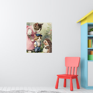 Poster Saudações do Primeiro Dia –  Gatito e Ouriço