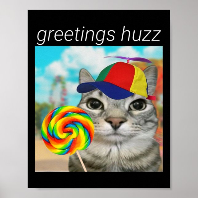 Poster Saudações Huzz Funny Gen Z Gen Alpha Slang Memória (Frente)