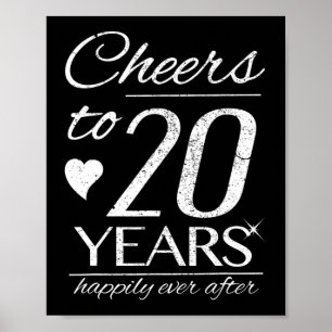 Poster Saúde A 20 Anos Casados Casal Casados 20