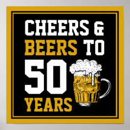 Poster Saúde e cerveja aos 50 anos 50 anos 50 anos