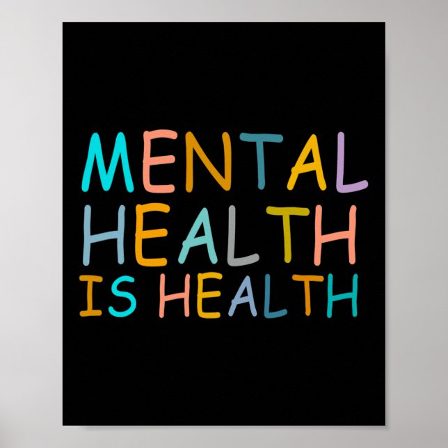Poster Saúde É Consciência Da Saúde Mental Para A Mulher (Frente)