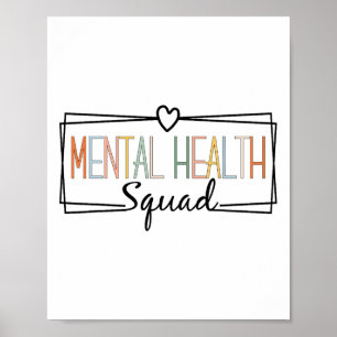 Poster Saúde Esquadrão Cérebro Doença Mental Sensibilizaç