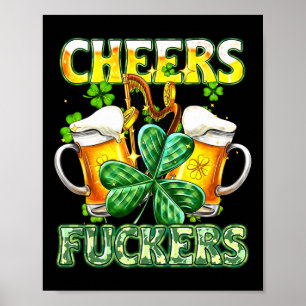 Poster Saúde Fckers Dia de São Patrício Cerveja Bebendo E