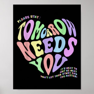 Poster Saúde Mental Amanhã Precisa Que Você Evite Suicídi