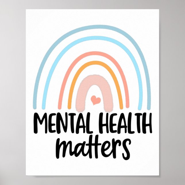 Poster Saúde Mental Doença Mental Problemas de Saúde Ment (Frente)