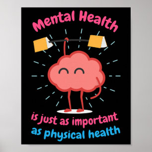 Poster Saúde Mental É Apenas Motivação Da Saúde Física