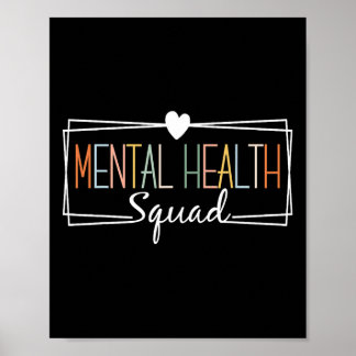 Poster Saúde Mental Esquadrão Cérebro Doença Mental Saúde