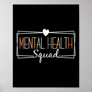 Poster Saúde Mental Esquadrão Cérebro Doença Mental Saúde