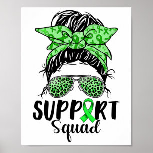 Poster Saúde Mental Esquadrão Mês Mensagem Bun Woma