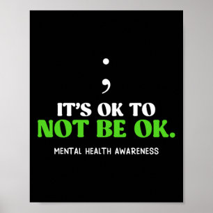 Poster Saúde Mental Está Tudo Bem Não Estar Ok Sensibiliz
