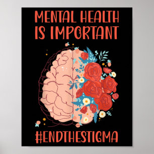Poster Saúde Mental Fim Importante Estigma Saúde Mental A