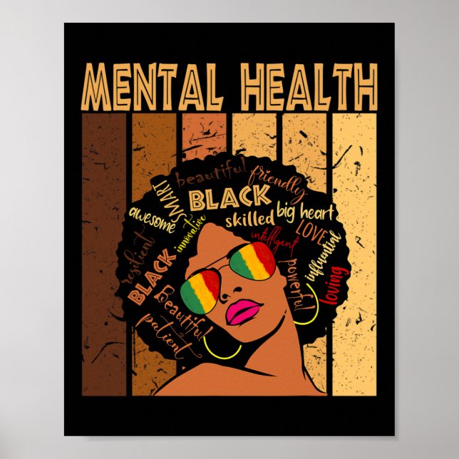 Poster Saúde Mental História Negra Afro-Americana (Frente)