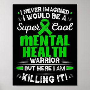 Poster Saúde Mental legal, Guerreiro Mental Sensibilizaçã