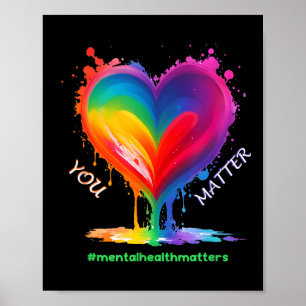 Poster Saúde Mental: Mês De Consciência Para Homens E Mul
