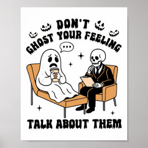Poster Saúde Mental Não Ignore Seus Sentimentos Retro Hal