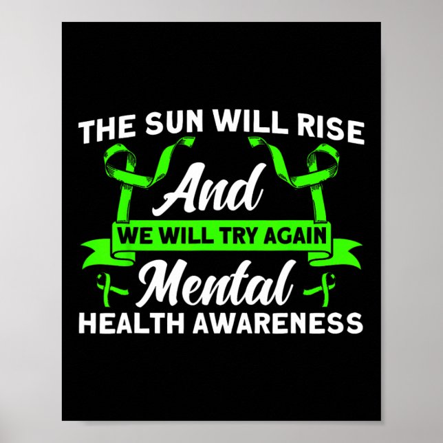 Poster Saúde Mental O Sol Irá Aumentar A Saúde Mental Em  (Frente)
